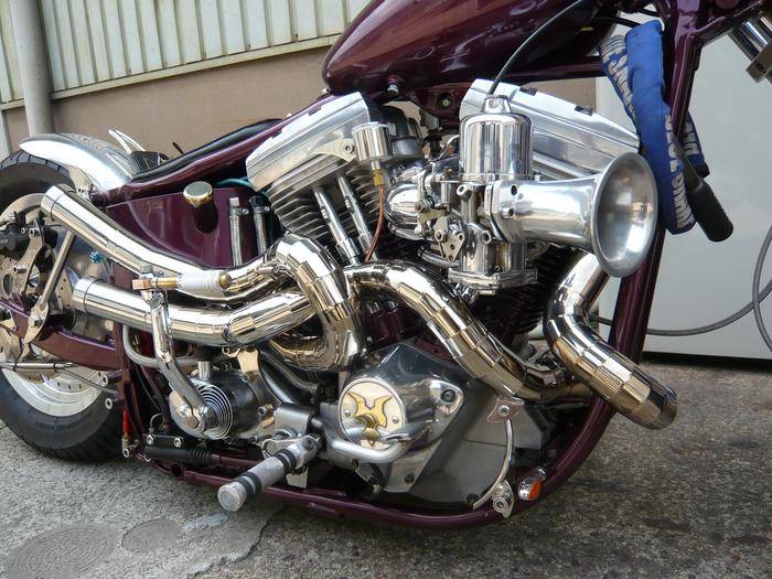 あつもりsr400 アップマフラー ワンオフ 自作ショーティー